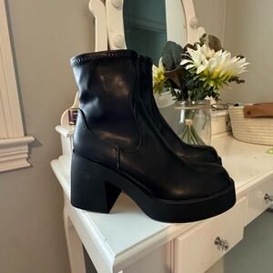 Madden Girl Black Heeled Boots